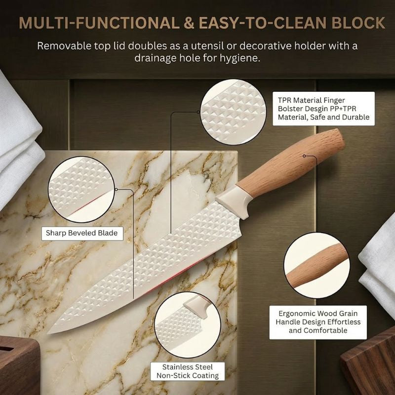 Culina™  6-Piece Kitchen Knife Block set