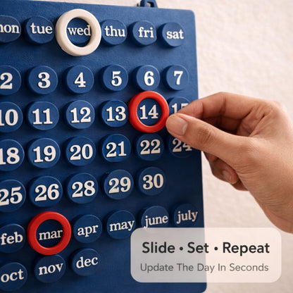RITMO™ | Retro Perpetual Wall Calendar