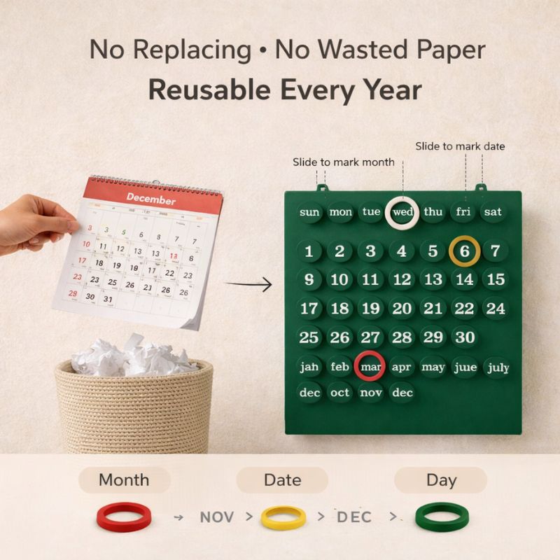 RITMO™ | Retro Perpetual Wall Calendar