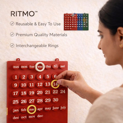 RITMO™ | Retro Perpetual Wall Calendar