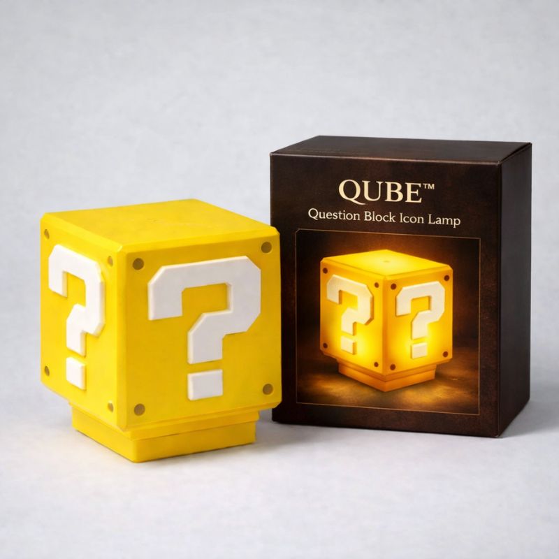QUBE™ Retro question Block Rechargeable Icon Lamp