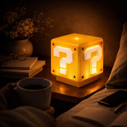 QUBE™ Retro question Block Rechargeable Icon Lamp