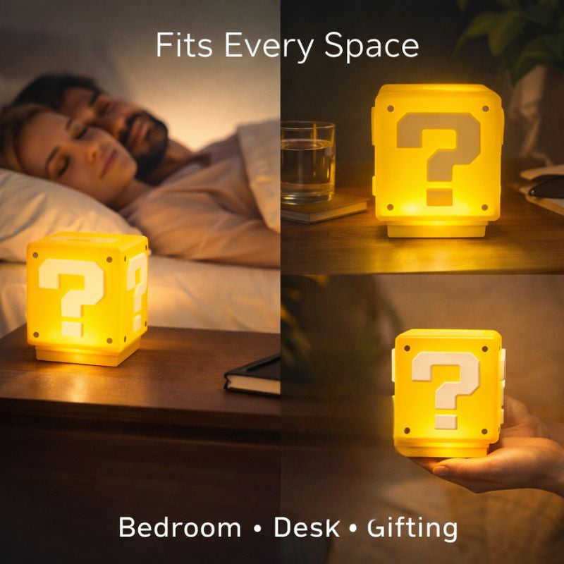 QUBE™ Retro question Block Rechargeable Icon Lamp