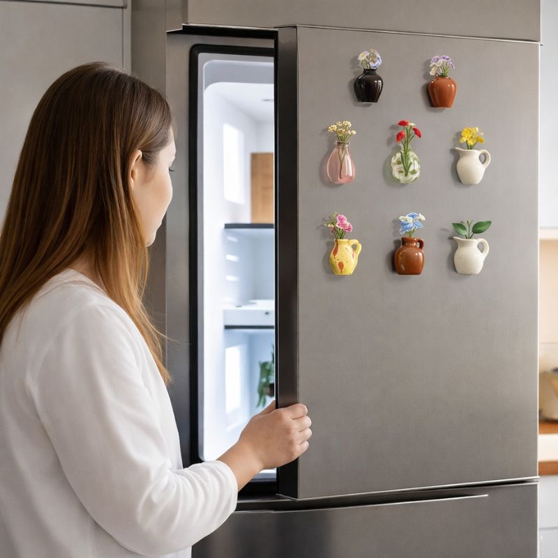 Vaso™ Mini Ceramic Vase Fridge Magnets (Set of 8)