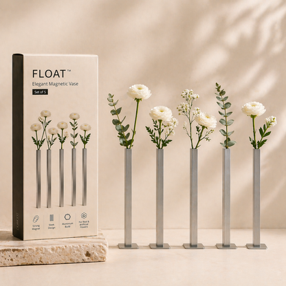 FLOAT™ | Elegant Magnetic Vase (Set of 5)