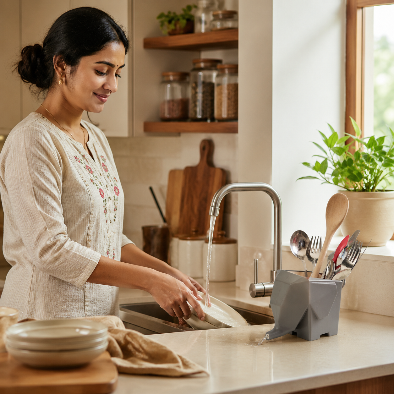 DROQ™ | Elephant Cutlery Drainer