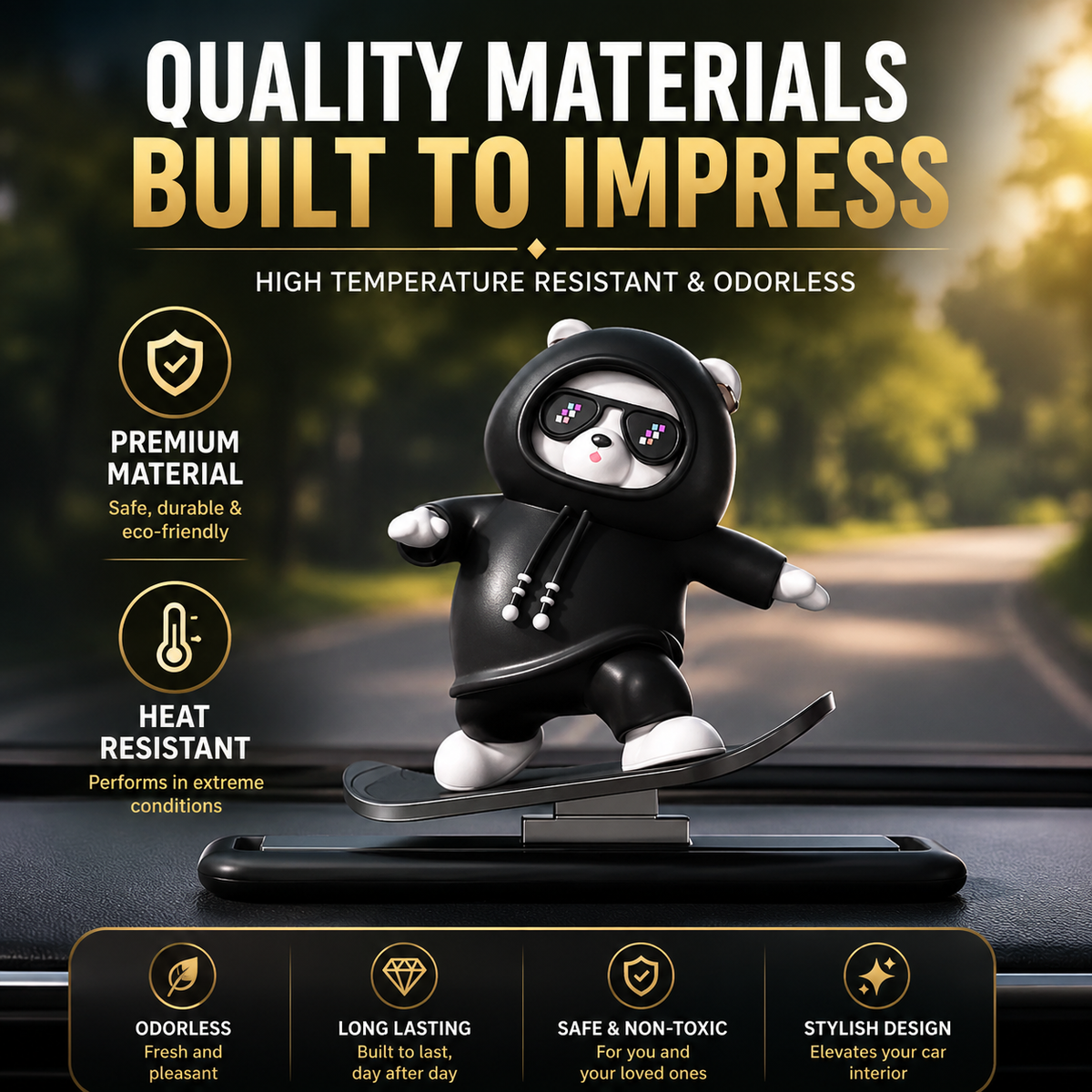 GLYDO™ | Sliding Bear Car Ornament
