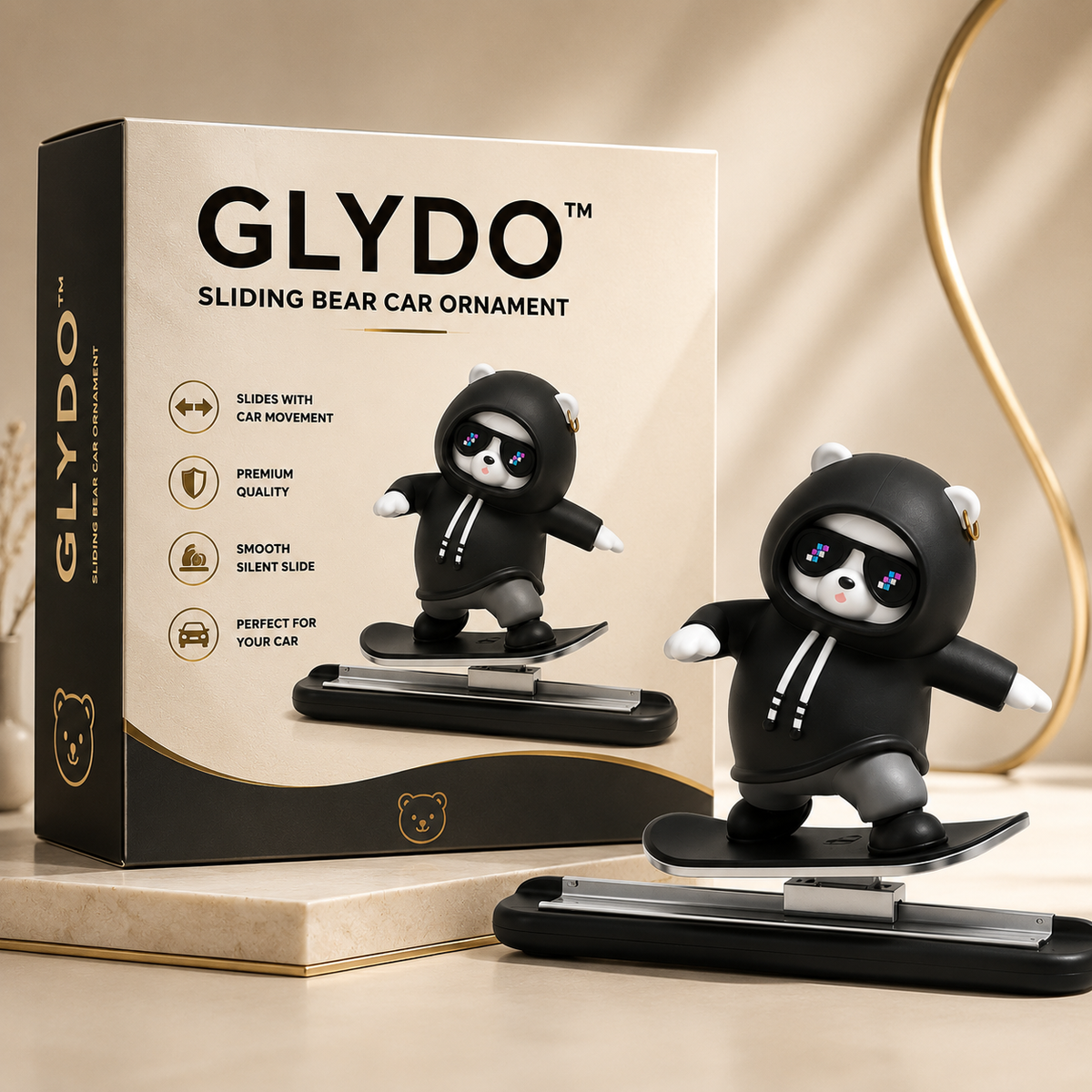 GLYDO™ | Sliding Bear Car Ornament