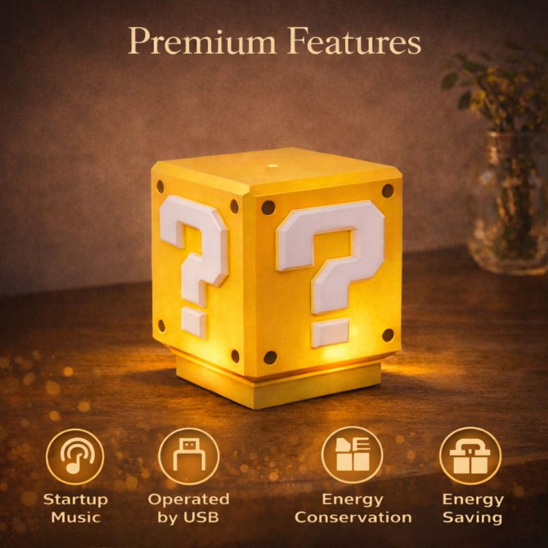 QUBE™ Retro question Block Rechargeable Icon Lamp