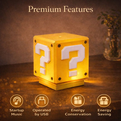 QUBE™ Retro question Block Rechargeable Icon Lamp