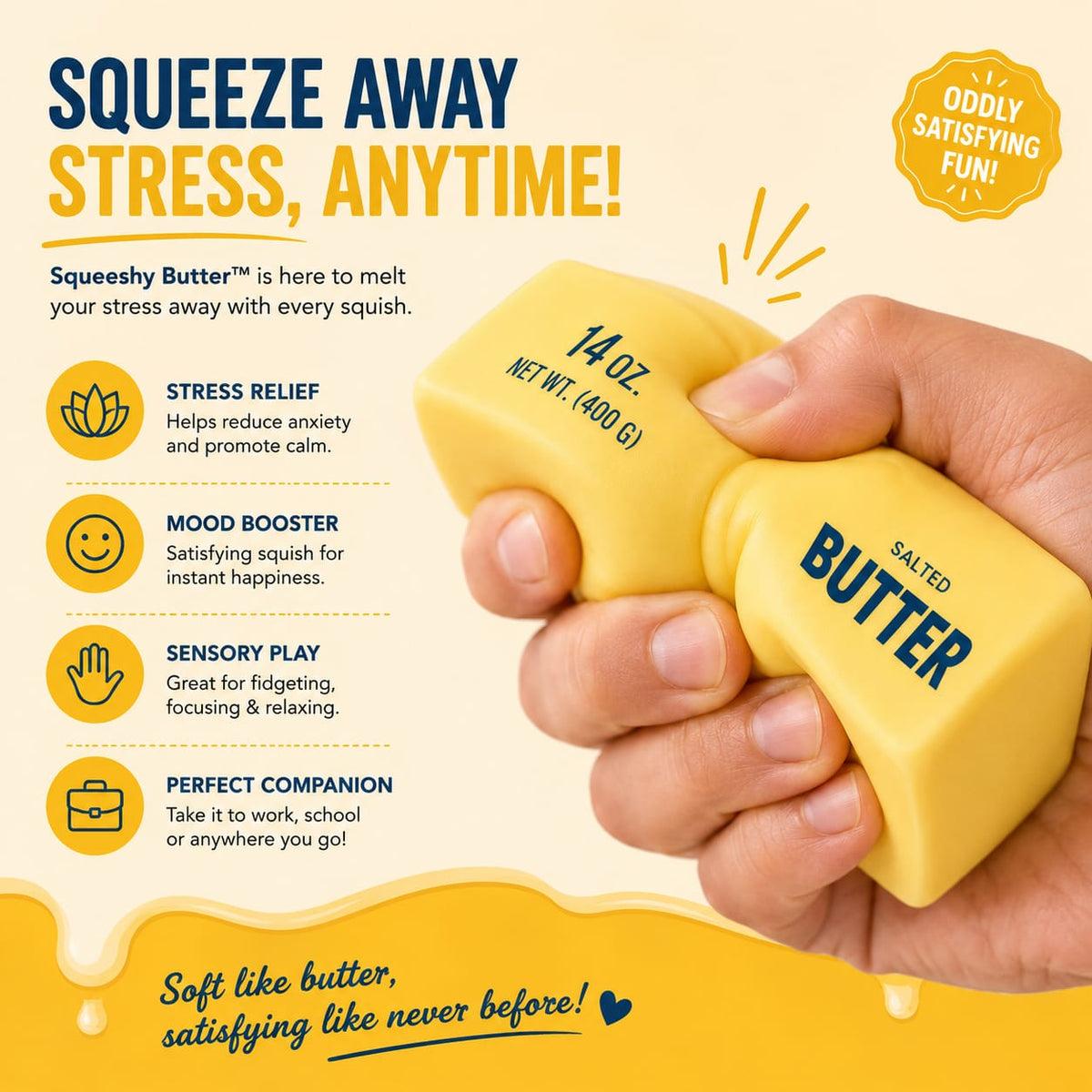 ButterBliss Squish™ | The Stress-Melting Sensory Butter Toy