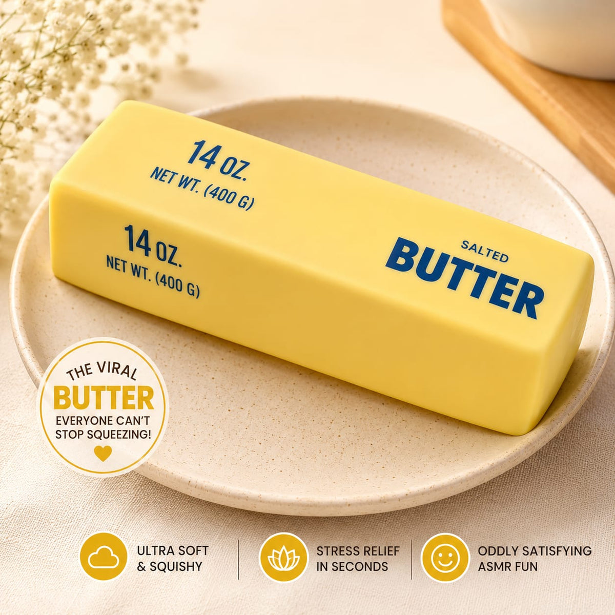 ButterBliss Squish™ | The Stress-Melting Sensory Butter Toy
