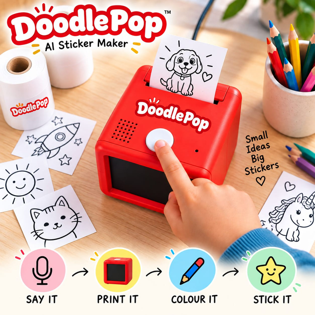 Doodle Pop™| Turn Words Into Stickers.